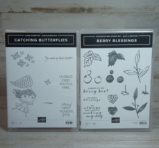 Lot 2 Stampin Up Stamp Sets - Catching Butterflies 158108 Berry Blessings 155276 - £12.83 GBP