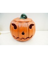 Light Up  Halloween Ceramic JACK O LANTERN  Pumpkin Holland Mold Vintage... - $38.39