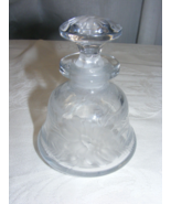 Vintage Crystal Perfume Bottle with Stopper Cut Corn Flower Design 12-c - $39.59