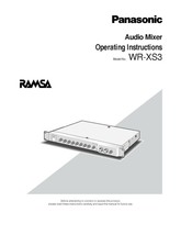 Panasonic WR-XS3 Audio Mixer Owners Instruction Manual - $22.24