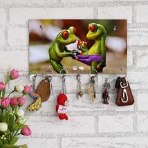 Webelkart Premium Printed Funny Frog Wooden Key Holder (30 cm x 16 cm x 0.4 cm,  - $19.59