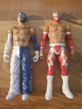 WWE 2011 Mattel Action Figure Rey Mysterio Jr &amp; Sin Cara Set Lot Lucha Libre LWO - £17.86 GBP
