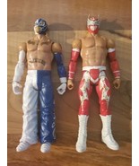 WWE 2011 Mattel Action Figure Rey Mysterio Jr &amp; Sin Cara Set Lot Lucha L... - £17.63 GBP