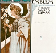 An Easter Emblem Sheet Music 1903 Morceau Joseph Lerman Antique Piano DWBB5 - £38.56 GBP