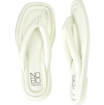 New flip flop sandals women&#39;s white puffy slip on shoes No Boundaries - £7.96 GBP
