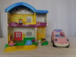 Fisher Price 2006 Little People Busy Day Doll House Works Sounds + People + Car - £15.84 GBP