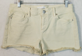 LOFT Shorts Womens Size 4 Cream Cotton Pockets Belt Loops Flat Front Casual - £13.82 GBP