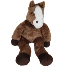 Brown &amp; White 19&quot; Horse Floppy Pony Build a Bear Plush Stuffed Animal BAB EUC - £11.33 GBP