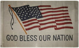 3x5 God Bless Our Nation Flag America USA Waving Flag 3&#39;x5&#39; Banner Grommets - £15.97 GBP