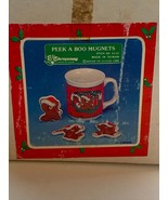 1989 House Of Lloyd Christmas Mugs Peek A Boo Magnets Teddy Bears Vintage - £5.19 GBP