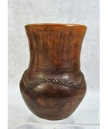 NATIVE AMERICAN POTTERY NAVAJO PITCHED CLAY POT #7 - £39.65 GBP