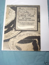 1938 My Party Book Baker&#39;s Chocolate Recipe Cook Book - £6.36 GBP