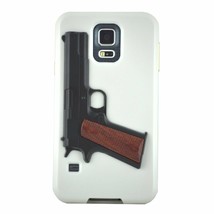 Gibson 45 Pistol Cell Phone Case for Samsung Galaxy S5 (White) Free Ship... - $4.94