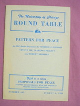 University of Chicago Round Table Booklet 1950 Peace - £9.47 GBP