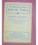 University of Chicago Round Table Booklet 1950 Peace - £9.57 GBP