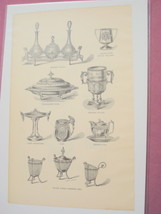 1880 One Page Illustration 8 Table Serving Pieces - £6.17 GBP