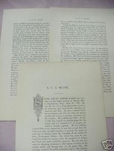 1893 6 Page Biography of Samuel Morse - £6.29 GBP
