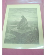 1880 Illustrated Bible Page Isaiah - £6.31 GBP