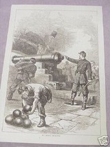 1886 Civil War Illustrated Page At Fort Sumter - $7.99