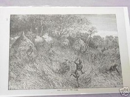 1889 Africa Illustrated Page The Fight in the Grass - $7.99