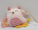 Demdaco Nat &amp; Jules Olla Pink Owl Musical Pull Down Plush Baby Crib Toy - $39.19