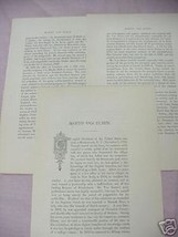 1893 6 Page Biography of Martin Van Buren, President - £6.29 GBP