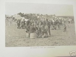 1894 Civil War Illustrated Page Card Playing in Camp - $7.99