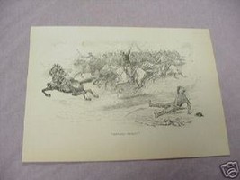 1894 Civil War Illustrated Page Cavalry Charge - $7.99