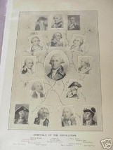 1894 Illustrated Page-The American Revolution Generals - £6.37 GBP