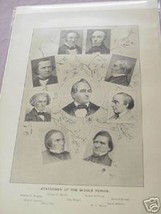1894 Illustrated Page-Statesmen of the 1800&#39;s - £6.37 GBP