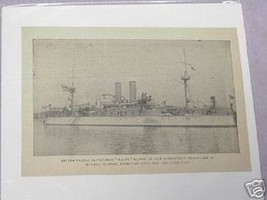1898 Illustrated Page Battleship Maine - £6.37 GBP