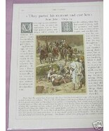 1899 Illustrated Bible Page Parted His Raiment - $10.95 CAD