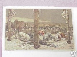 1899 Illustrated Bible Page The Earthquake - £6.37 GBP