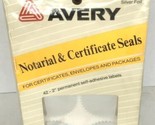 Vintage 252 pcs 2&quot; Avery Notarial &amp; Certificate Silver Seals NOT-2SV *new* - £9.10 GBP