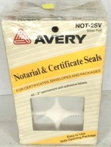 Vintage 252 pcs 2" Avery Notarial & Certificate Silver Seals NOT-2SV *new* - $11.57