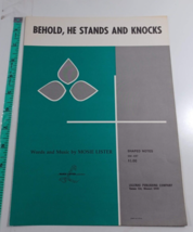 behold, he stands and knocks by mosie lister 1970 sheet music good - £4.67 GBP