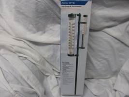Acu-Rite 4 In. Rain Gauge &amp; Thermometer Combo 02345A2 Acurite 023450 - £31.57 GBP