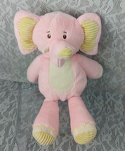 Animal Adventure Plush Elephant Pink Yellow Cream 16&quot; Stuffed Plushie Toy 2013 - £23.16 GBP