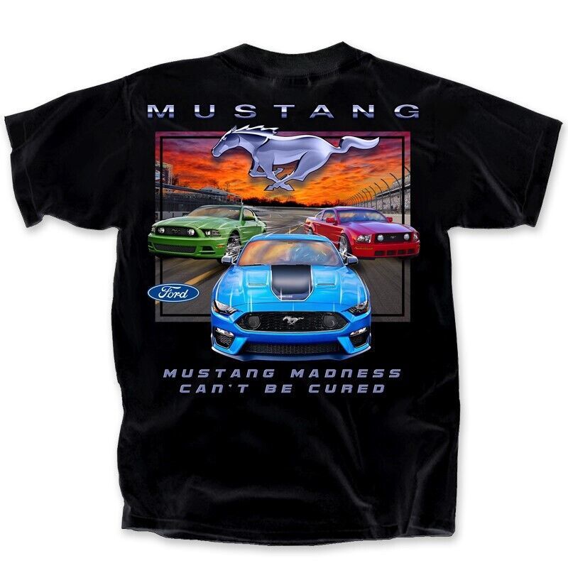 Ford Mustang Madness Can't Be Cured Short Sleeve T-Shirt  NEW Fast Free Ship