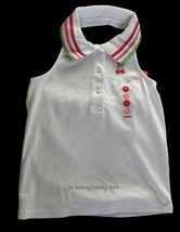 NWT Gymboree Cherry Baby White Halter Polo Top Size 7 - $12.59