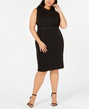 RACHEL Rachel Roy Womens Plus Size Zane Sleeveless Sheath Dress,Black,1X - £116.55 GBP