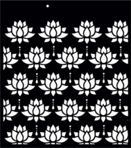 Craft Stencil Lotus 12 x 12 For Mixed Media Wall Painting Art &amp; Craft Home Decor - £12.34 GBP