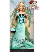 Barbie DOTW Landmark Statue of Liberty Barbie Linda Kyaw T3772 Mattel NI... - £46.89 GBP