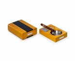 Bey-Berk Cigar Ashtray/Cutter Yellow &amp; Carbon Fiber Color - £83.87 GBP