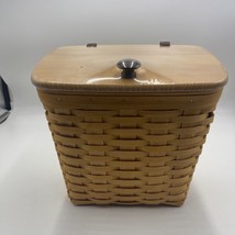Longaberger 2000 Medium Mail Basket With Attached Lid~Nib - £98.92 GBP