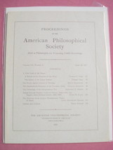 1971 Proceedings of the American Philosophical Society - £11.78 GBP