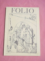 Folio Magazine Fall 1963 Poetry Magazine Brandeis Univ. - £8.64 GBP