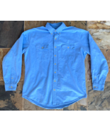 Lands End Chamois Button Down Shirt-Baby Blue-Flannel-XL - $16.36