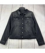 Mavi Small Classic Fit Stretchable Denim Jeans Jacket Black Women New - $55.83 CAD