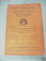 The Virginia Quarterly Review Spring, 1939 - £14.94 GBP